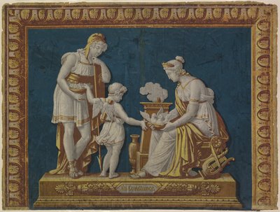 "La Constance" Tapeten-Feuerplatte von Unknown artist