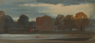 Landschaft mit See von Unknown artist