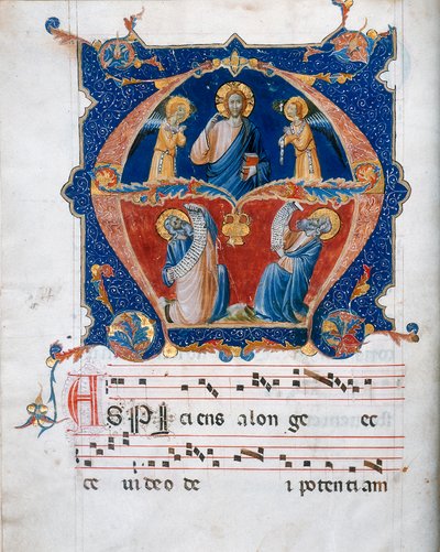 Miniatur aus einem Choralpergament von Unknown artist