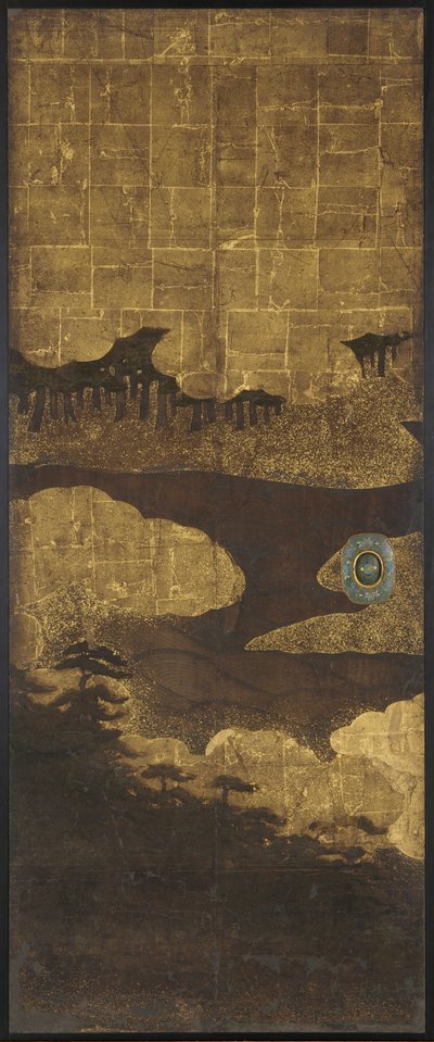 Kiefern, Wasser und Wolken von Unknown artist