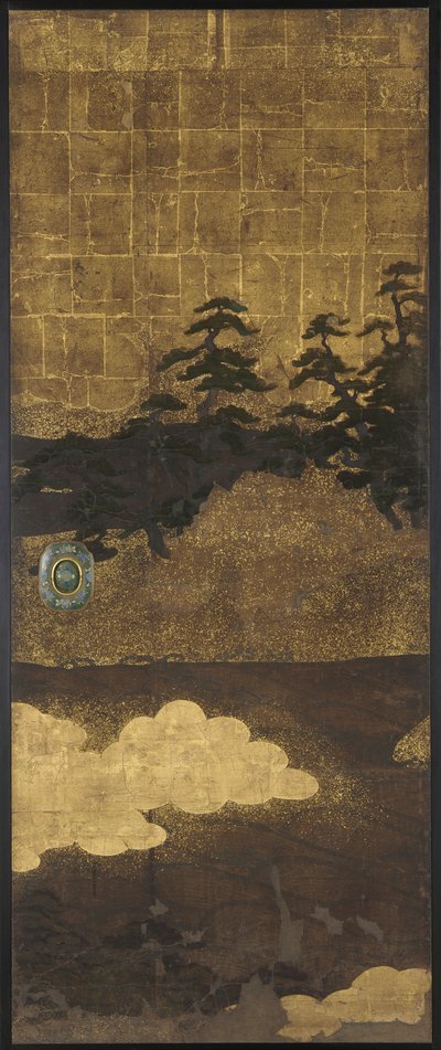 Kiefern, Wasser und Wolken von Unknown artist