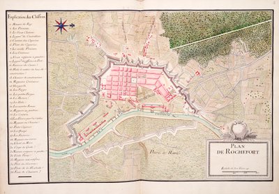 Plan von Rochefort von Unknown artist