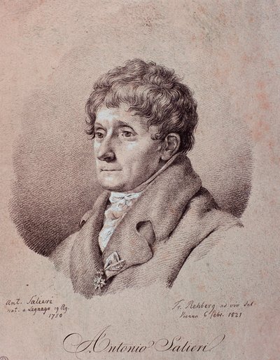 Porträt von Antonio Salieri (Gravur) von Unknown artist