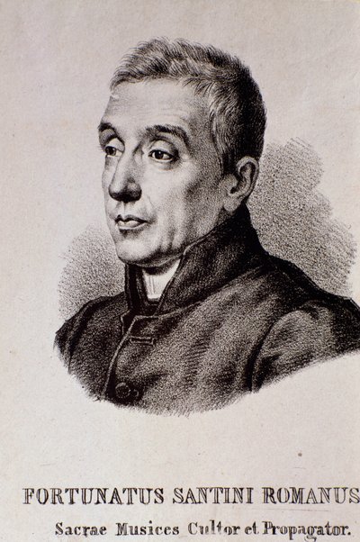 Porträt von Fortunato Santini (Gravur) von Unknown artist