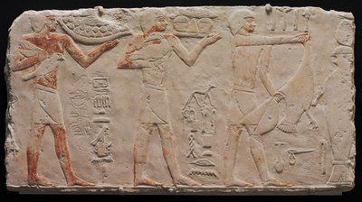 Relief von drei Opferträgern von Unknown artist