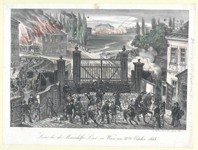 Szene an der Mariahilfer Linie in Wien von Unknown artist