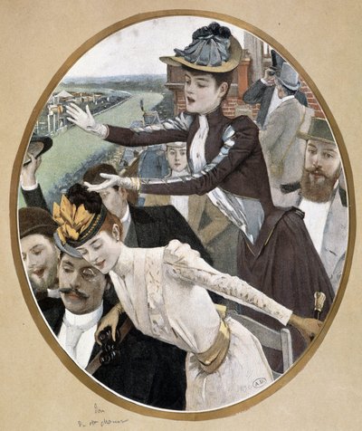 Zuschauer bei den Rennen von Unknown artist
