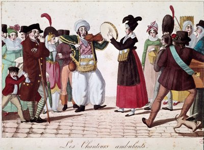 Straßenmusiker (Lithografie) von Unknown artist