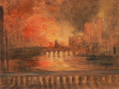 Der Brand der Parlamentshäuser von Unknown artist