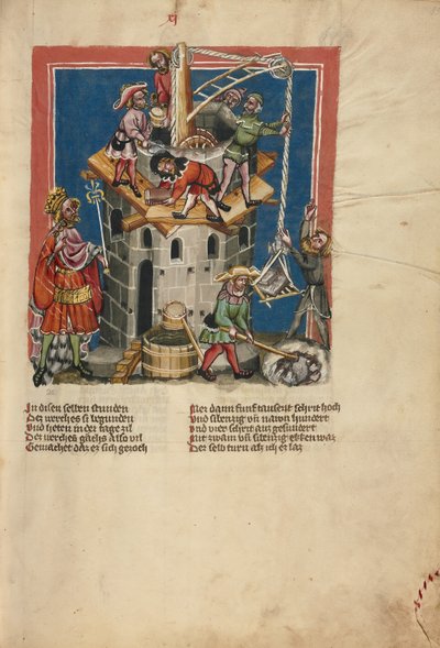 Der Bau des Turms von Babel von Unknown artist