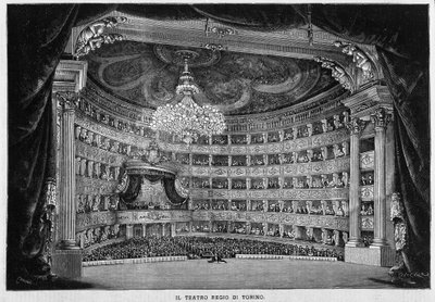 Das Teatro Regio in Turin im Jahr 1800 von Unknown artist