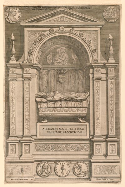 Das Grab von Papst Alexander VI. von Unknown artist