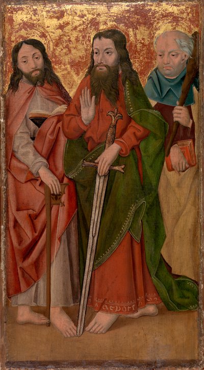 Drei Apostel, der mittlere mit Schwert von Unknown artist
