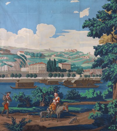 Drei verbundene Tafeln: Die Ansichten von Lyon von Unknown artist