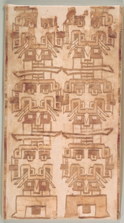 Zwei Textilfragmente mit gefangenen Köpfen von Unknown artist