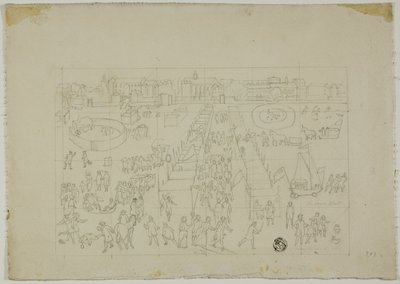 Winterfest außerhalb einer skandinavischen Stadt von Unknown artist