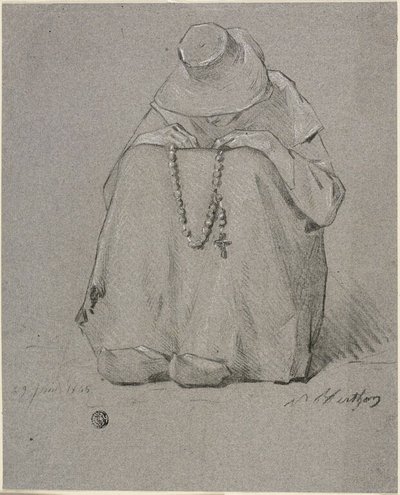 Frau mit Rosenkranz von Unknown artist
