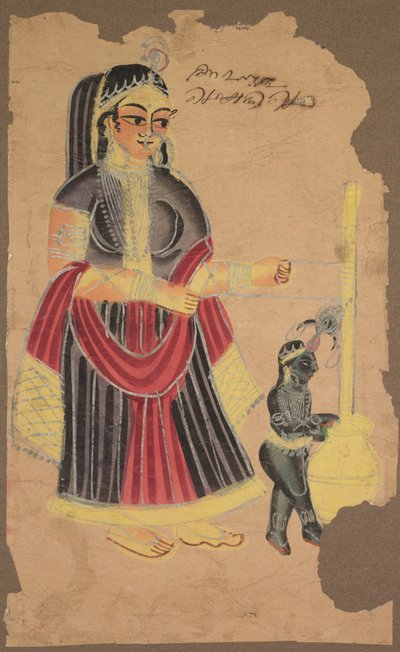 Yasoda und Krishna von Unknown artist