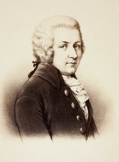 Porträt von Wolfgang Amadeus Mozart von Unknown photographer