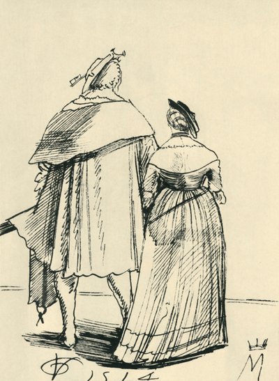 Paar beim Spaziergang, 1514, 1943 von Urs Graf