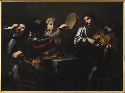 Musiker und Soldaten von Valentin de Boulogne