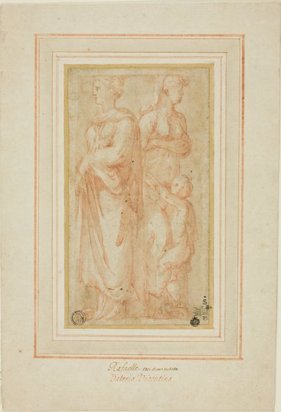 Zwei weibliche Figuren mit Kind von Valerio Belli