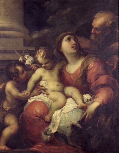 Die Heilige Familie von Valerio Castello