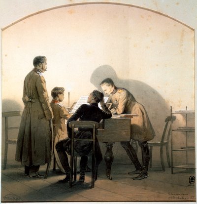 Am Klavier, 1855 von Georg Wilhelm Timm