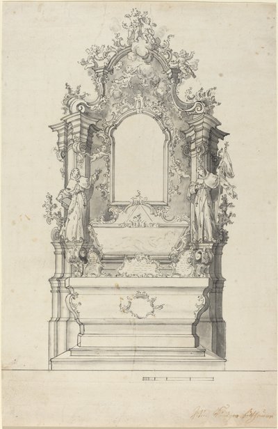 Rokoko-Altar mit Reliquienschrein von Veit Königer