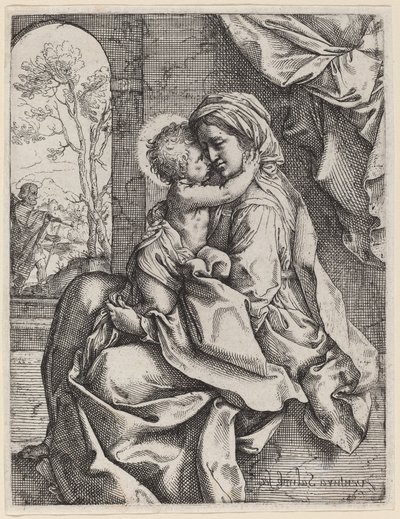 Jungfrau und Kind von Ventura Salimbeni after Guido Reni
