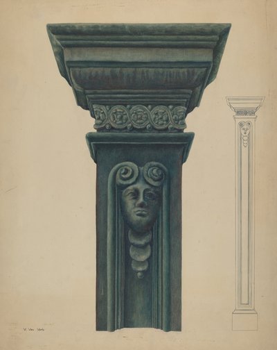 Gusseiserne Säule von Vera Van Voris