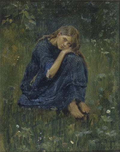 Alyonushka-Studie, 1881 von Viktor Mikhaylovich Vasnetsov