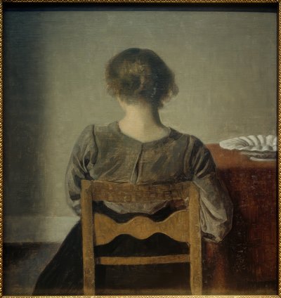 Junge Frau. Ruhepause von Vilhelm Hammershoi
