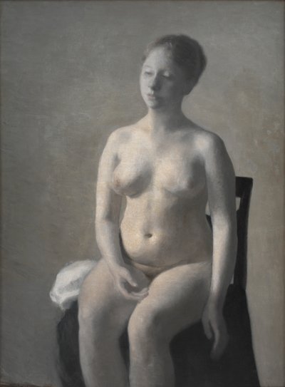 Weibliches Aktmodell von Vilhelm Hammershoi