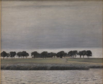 Studie für Sonne Regen, Gentofte-See von Vilhelm Hammershoi