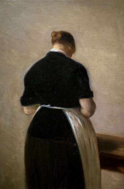 Studie einer stehenden Frau, Rückansicht von Vilhelm Hammershoi