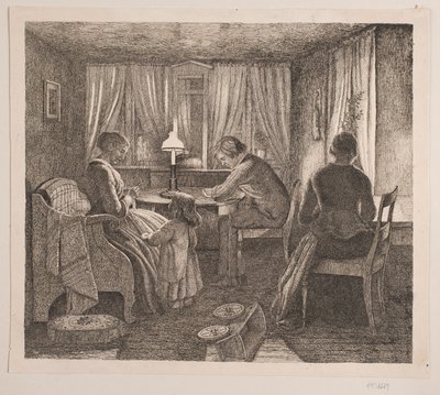 Interieur mit der Familie des Künstlers von Vilhelm Kyhn