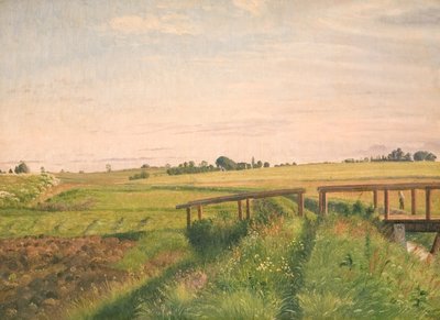 Feldlandschaft mit einer Brücke von Vilhelm Kyhn