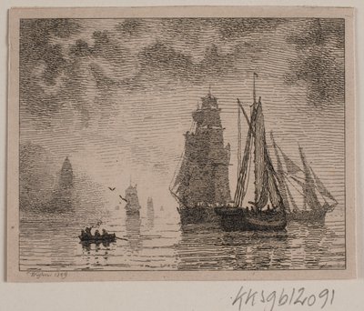 Segel im nebligen Wetter von Vilhelm Kyhn
