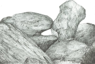 Küssende Felsen auf Kinder Scout, 2007 von Vincent Alexander Booth
