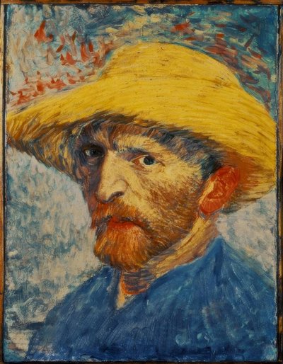 Selbstbildnis mit gelbem Strohhut von Vincent van Gogh