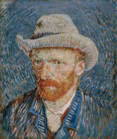 Selbstbildnis mit grauem Filzhut von Vincent van Gogh