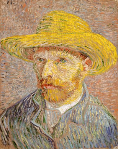 Selbstporträt mit Strohhut von Vincent van Gogh