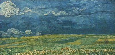Weizenfelder unter Gewitterwolken von Vincent van Gogh