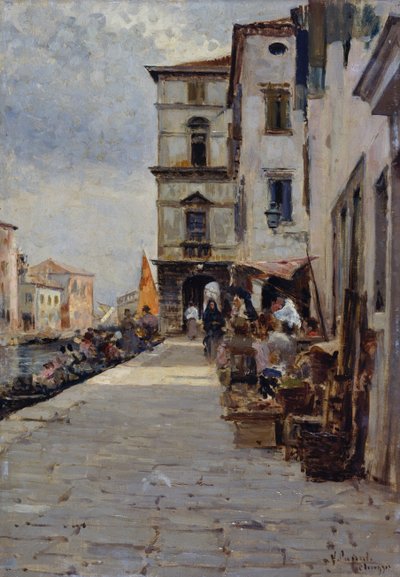 Markt in Chioggia von Vincenzo Caprile