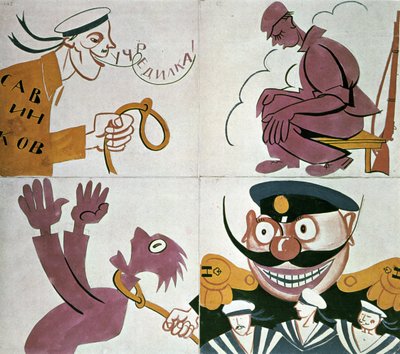 Karikatur gegen die Konstituierende Versammlung von Vladimir Mayakovsky