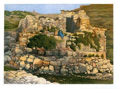 Der Brunnen von En-Rogel, Jerusalem, ca. 1870 von W. Dickens
