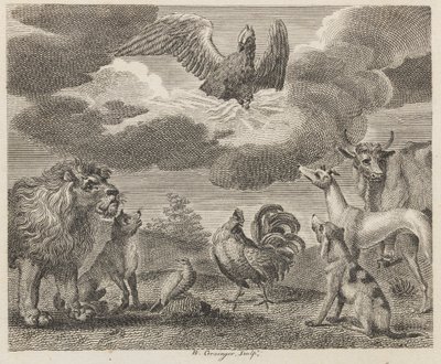 Der Adler und die Versammlung der Tiere von W. Grainger