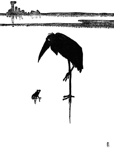 Die Nilflut war zurückgegangen, um 1930 von William Heath Robinson