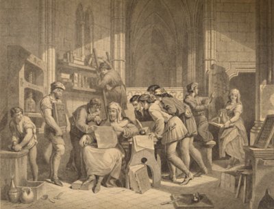 Einführung der Kunst des Druckens, 1886 von W Ridgway